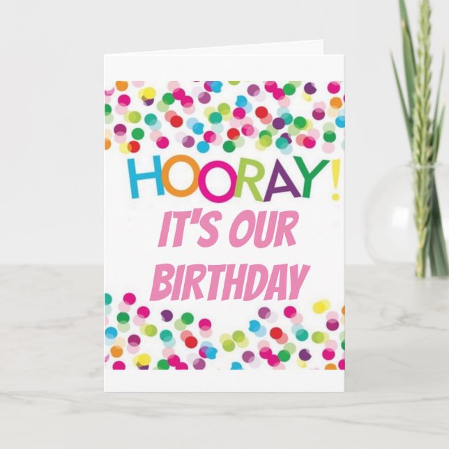 HOORAY FÜR MICH ****AM GEBURTSTAG*** KARTE (Vorderseite)
