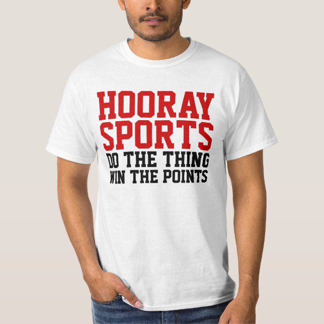 Hooray Sport-lustiges Shirt (Vorderseite)