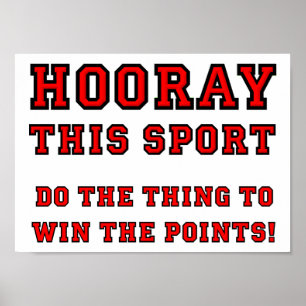 Hooray This Sport Funny Poster