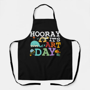 Hoorday its Art Day Kunstlehrer Rainbow Niedlich S Schürze