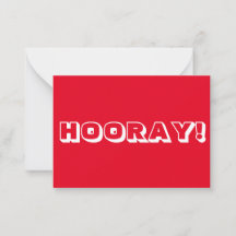Hoorday! Rot-weiße, fette Typografie moderne lusti
