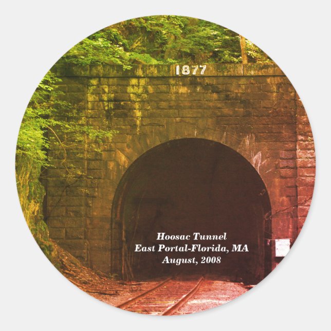 Hoosac Tunnel Ostportal Florida MA Runder Aufkleber (Vorderseite)