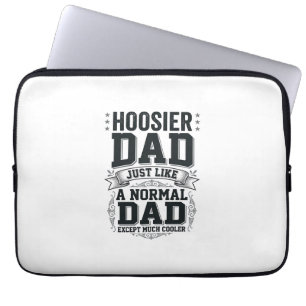 Hoosier Dad Vintage Gravur Zitat Shirt Design_1 Laptopschutzhülle