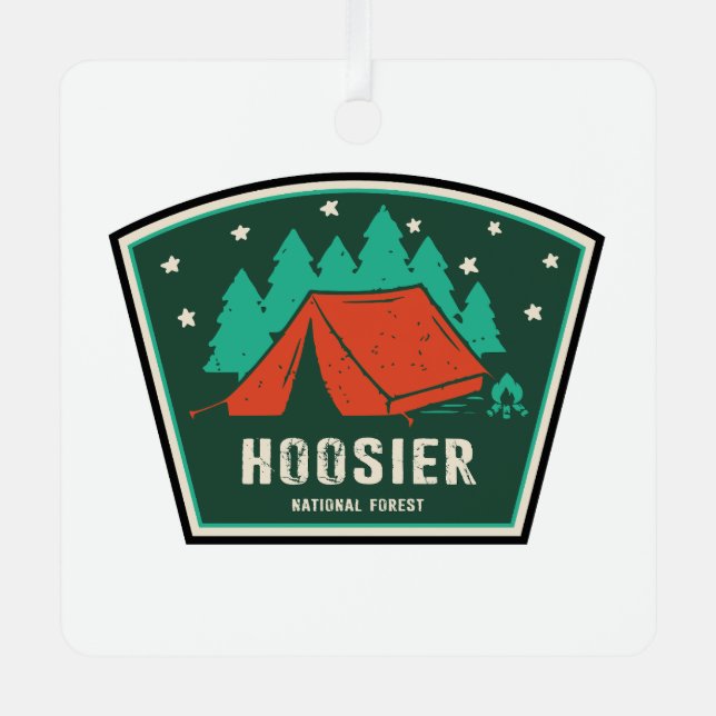 Hoosier National Forest Camping Ornament Aus Metall (Vorderseite)
