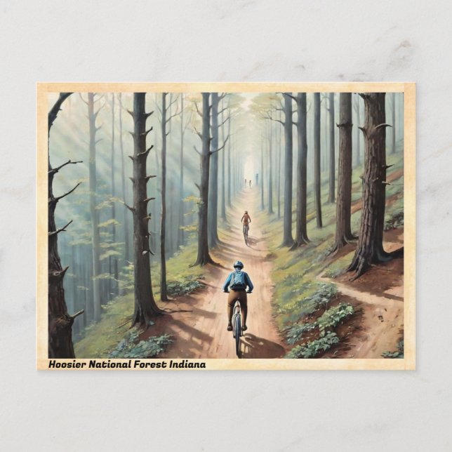 Hoosier National Forest Indiana Vintage Reise Postkarte (Vorderseite)