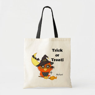 Hoot Eule Halloween-Süßigkeiten oder Saures Tragetasche