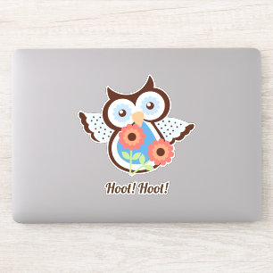 Hoot Hoot! Blütenuhu Aufkleber