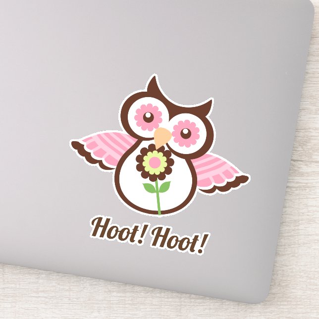 Hoot Hoot! Blütenuhu Aufkleber (Detail)