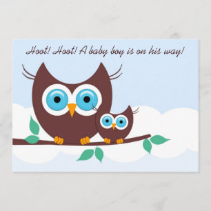 Hoot! Hoot! Ein kleiner Junge ist unterwegs! Einladung