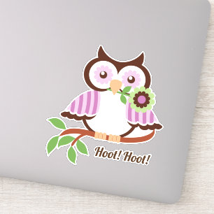 Hoot Hoot! Niedliche Uhu Aufkleber