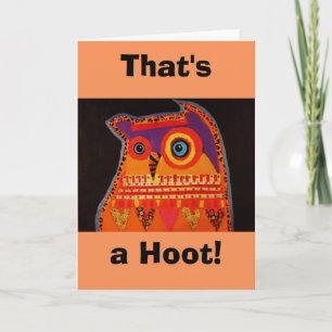 Hoot Owl Grußkarte Karte