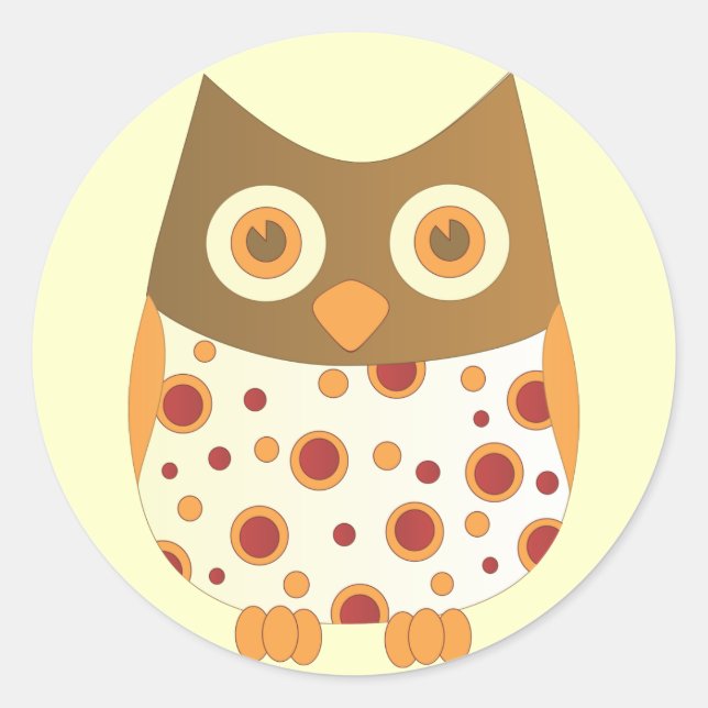 Hoot Owl Runder Aufkleber (Vorderseite)