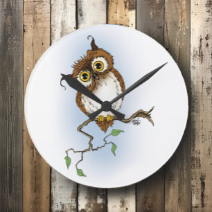 Hoot the Owl Runde Wanduhr