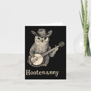 Hootenanny Owl Banjo Country Owl Banjo Gui Karte