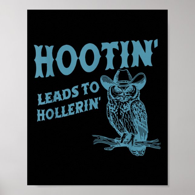 Hootin' führt zu Hollerers lustiger Eule Poster (Vorne)