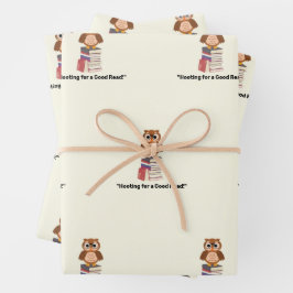 "Hooting for a Good Read!" Buchliebhaber Geschenkpapier Set