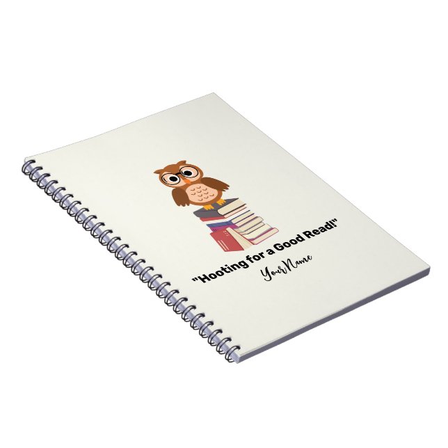 "Hooting for a Good Read!" Buchliebhaber Notizblock (Rechte Seite)