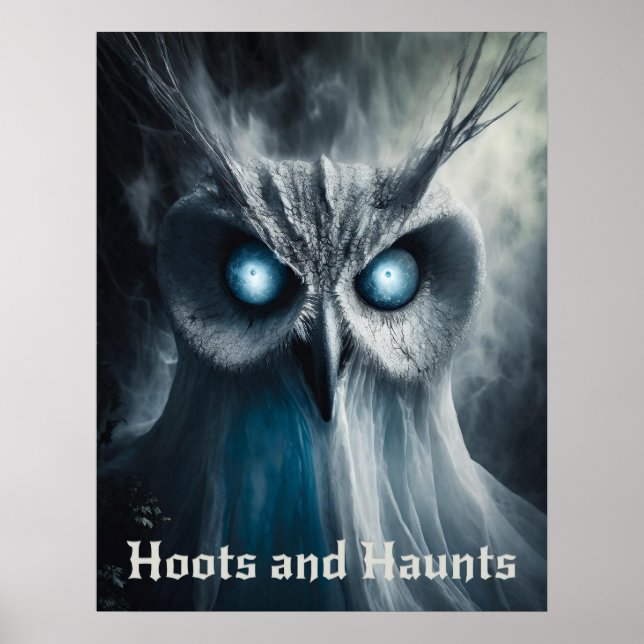 Hoots and Haunts - Halloween Print Poster (Vorne)