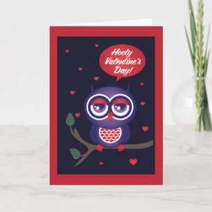 Hooty Valentinstag Feiertagskarte