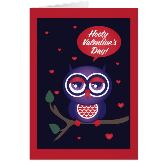 Hooty Valentinstag Karte