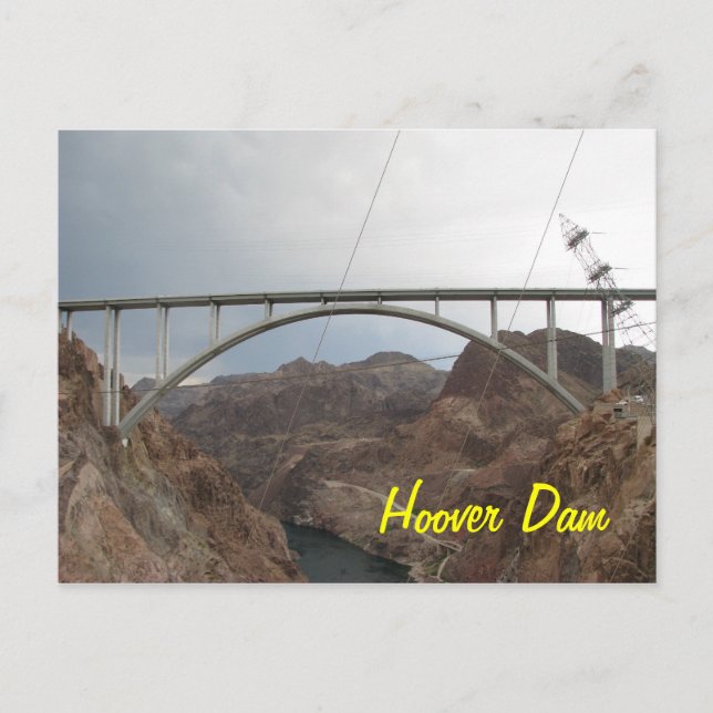 Hoover Dam Bridge Postkarte (Vorderseite)