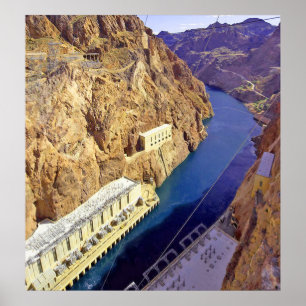Hoover Dam Canvas Print Poster