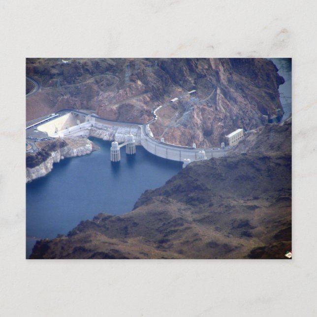 Hoover Dam Luftbildpostkarten Postkarte (Vorderseite)