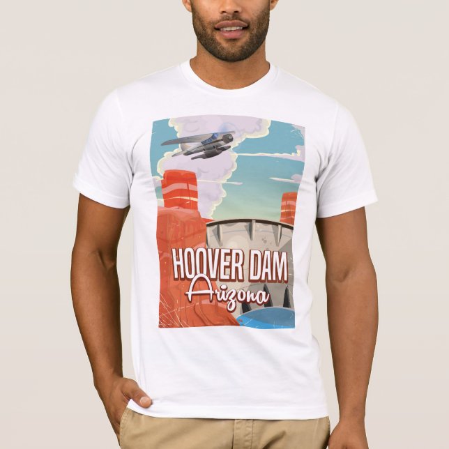 Hoover Dam Nevada Arizona Vintager Cartoon T-Shirt (Vorderseite)