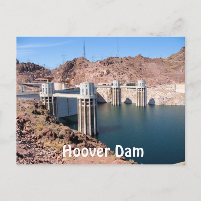 Hoover Dam Postkarte (Vorderseite)