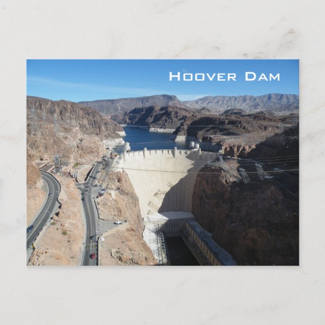 Hoover Dam Postkarte (Vorderseite)
