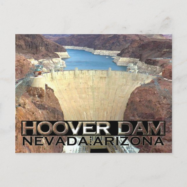 Hoover Dam Postkarte (Vorderseite)