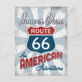 Hoover Dam Route 66 Vintag Amerika Postkarte