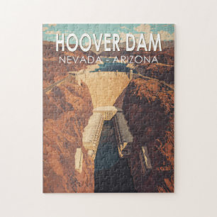 Hoover Dam Travel Art Vintag