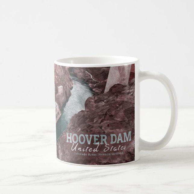 HOOVER DAM WATERCOLOR - NEVADA - ARIZONA KAFFEETASSE (Rechts)
