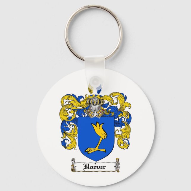 HOOVER FAMILIENWAPPEN - ÜBERSCHREITENDER WALDBUCH SCHLÜSSELANHÄNGER (Vorderseite)