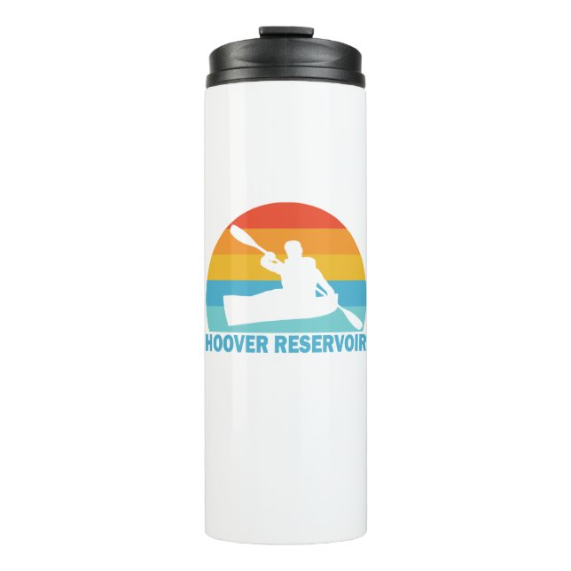 Hoover Reservoir Ohio Kayak Thermosbecher (Vorderseite)