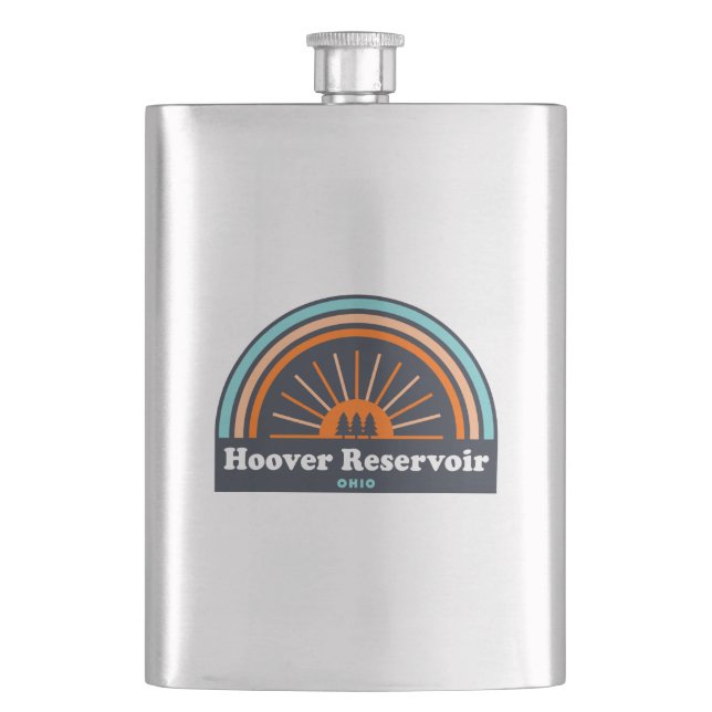 Hoover Reservoir Ohio Rainbow Flachmann (Vorderseite)
