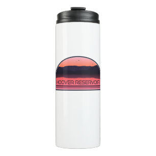 Hoover Reservoir Ohio Red Sunrise Thermosbecher