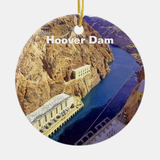 Hoover-Staudamm in Arizona Keramik Ornament (Vorne)