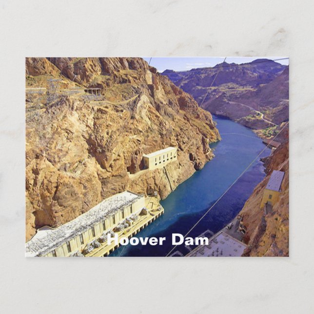 Hoover-Staudamm in Arizona Postkarte (Vorderseite)