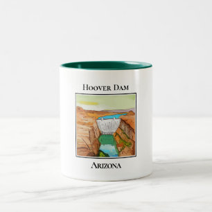 Hoover-Staudamm in Arizona Zweifarbige Tasse