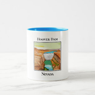 Hoover-Staudamm in Nevada Zweifarbige Tasse