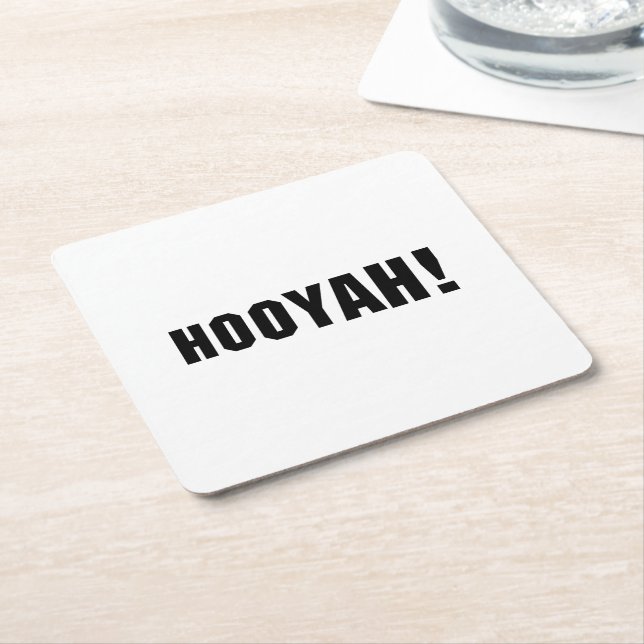 HOOYAH! RECHTECKIGER PAPPUNTERSETZER (angewinkelt)