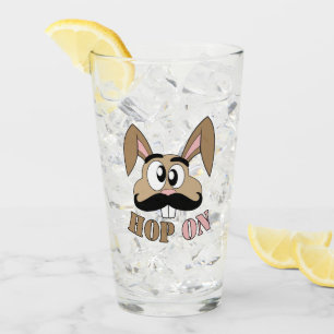 Hop auf dem Kaninchen Mustache Glas