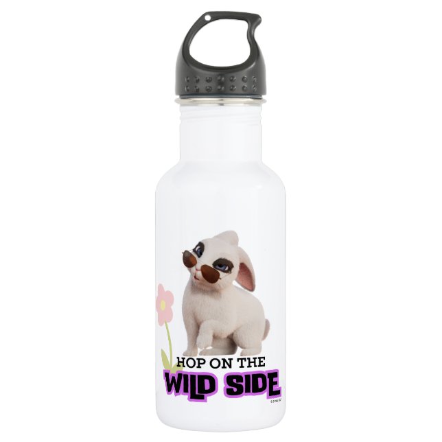 Hop auf der wilden Seite Edelstahlflasche (Vorderseite)