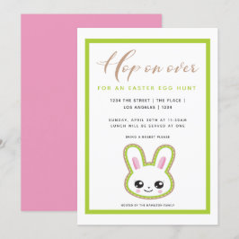 Hop auf Ostereier Jagd Bunny Personalisiert Einladung