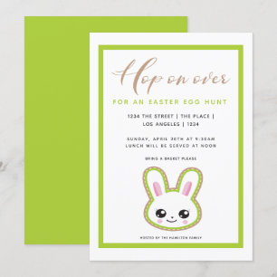 Hop auf Ostereier Jagd Bunny Personalisiert Einladung