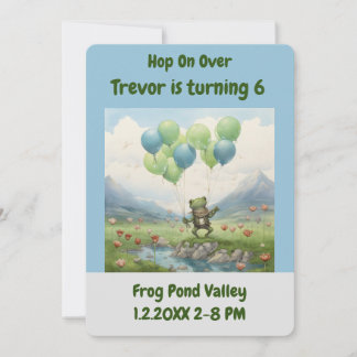 Hop auf Over Frog Birthday Party Einladung