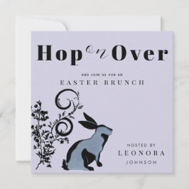 Hop auf über den modernen Bunny Oaster Brunch Einladung