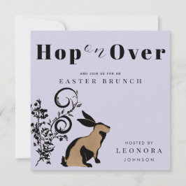 Hop auf über den modernen Bunny Oaster Brunch Einladung